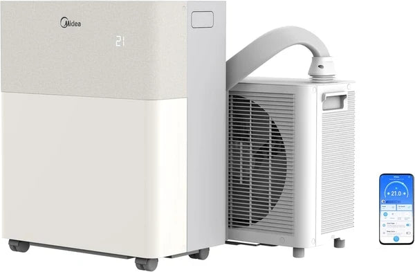 Midea PortaSplit-E Tragbare Klimaanlage 12000 BTU Heizung Kühlung, Fernbedienung
