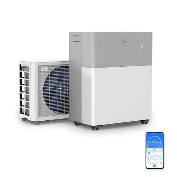 Midea PortaSplit-E Tragbare Klimaanlage 12000 BTU Heizung Kühlung, Fernbedienung