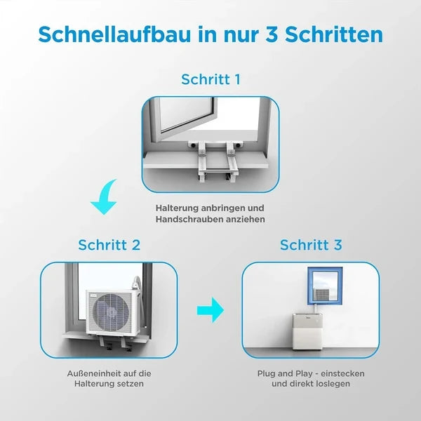 Midea PortaSplit-E Tragbare Klimaanlage 12000 BTU Heizung Kühlung, Fernbedienung