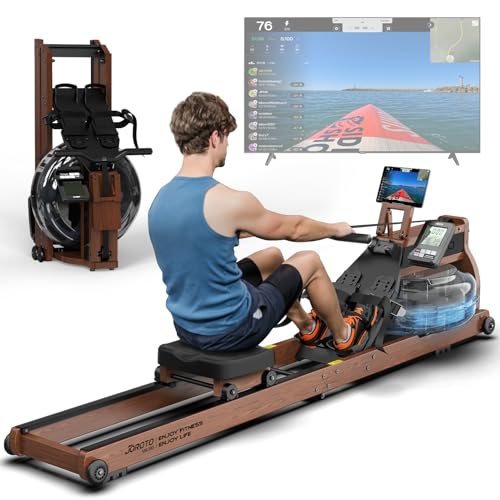 JOROTO MR380/MR390: Klappbares Eichenholz‑Rudergerät mit 28 L Tank und Bluetooth‑Monitor