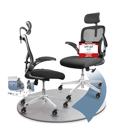 CLOUVOU MasterSeat Ergonomischer Bürostuhl: Testsieger, Individuell Anpassbar, Home Office & Gaming Stuhl
