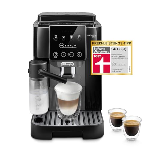 De'Longhi Magnifica Start Kaffeevollautomat, LatteCrema-Milchsystem, Espresso, Cappuccino, Soft-Touch, Schwarz