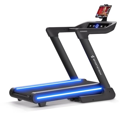 Sportstech sTread Pro: Klappbares Laufband, 20 km/h, 15% Steigung, mit App