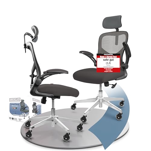 CLOUVOU MasterSeat Ergonomischer Bürostuhl: Testsieger, Individuell Anpassbar, Home Office & Gaming Stuhl