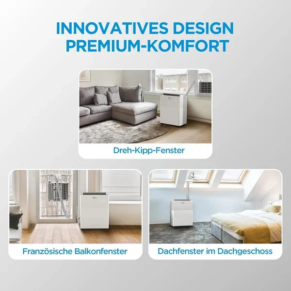 Midea PortaSplit-E Tragbare Klimaanlage 12000 BTU Heizung Kühlung, Fernbedienung