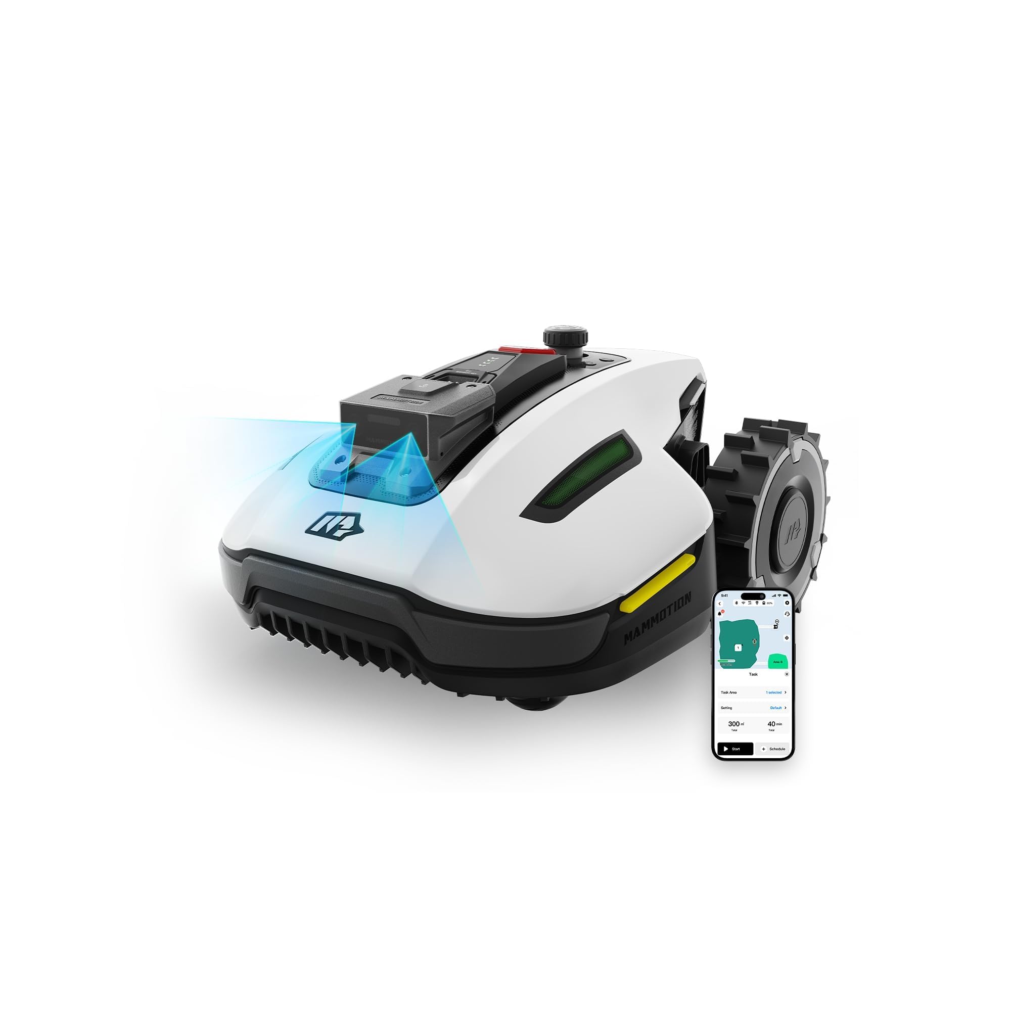 MAMMOTION YUKA Mini 500 Robotic Lawnmower, No Boundary Cable, 4G, Auto Mapping, 500m², 50% Incline