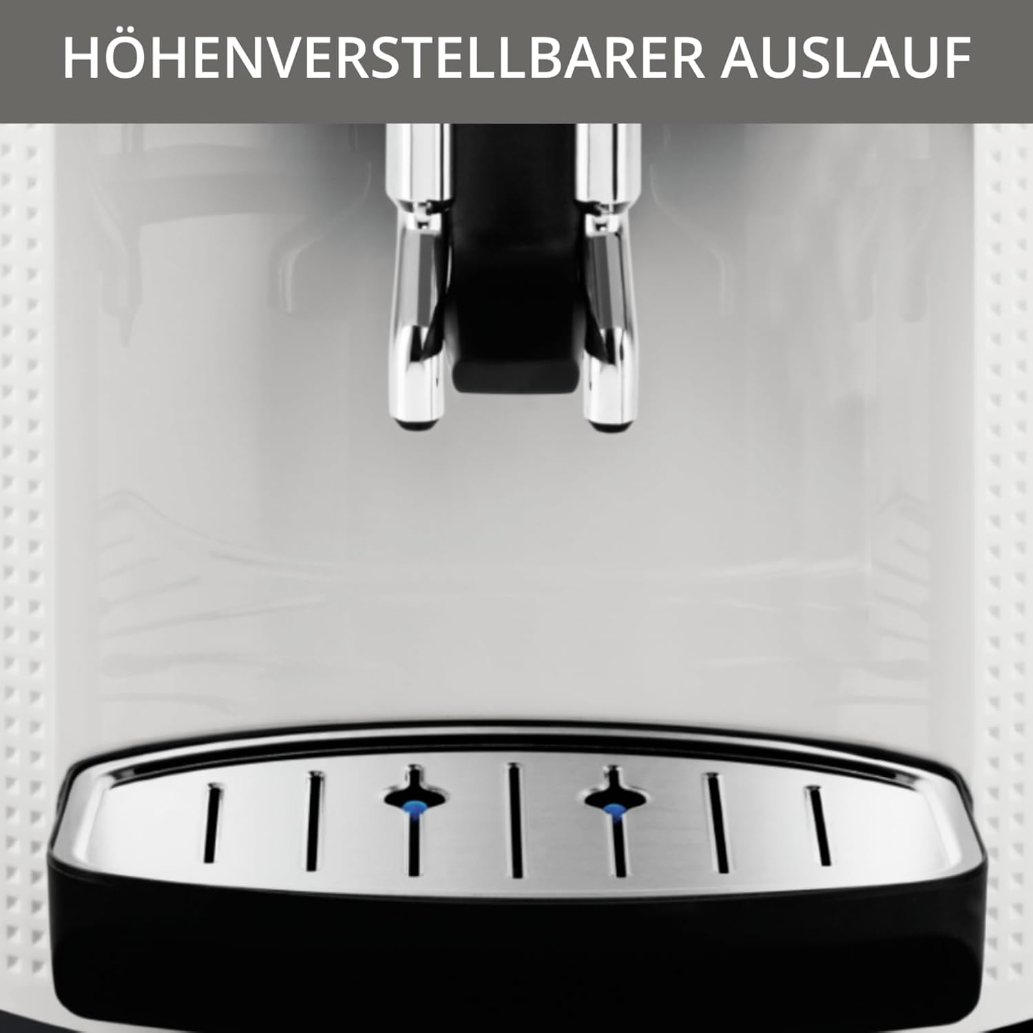 Krups Arabica Picto Kaffeevollautomat: Milchdüse, 2-Tassen, Drehregler, einfache Reinigung, TÜV-zertifiziert, Weiß