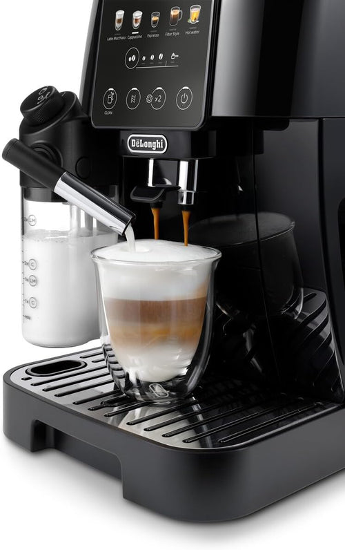 De'Longhi Magnifica Start Kaffeevollautomat, LatteCrema-Milchsystem, Espresso, Cappuccino, Soft-Touch, Schwarz