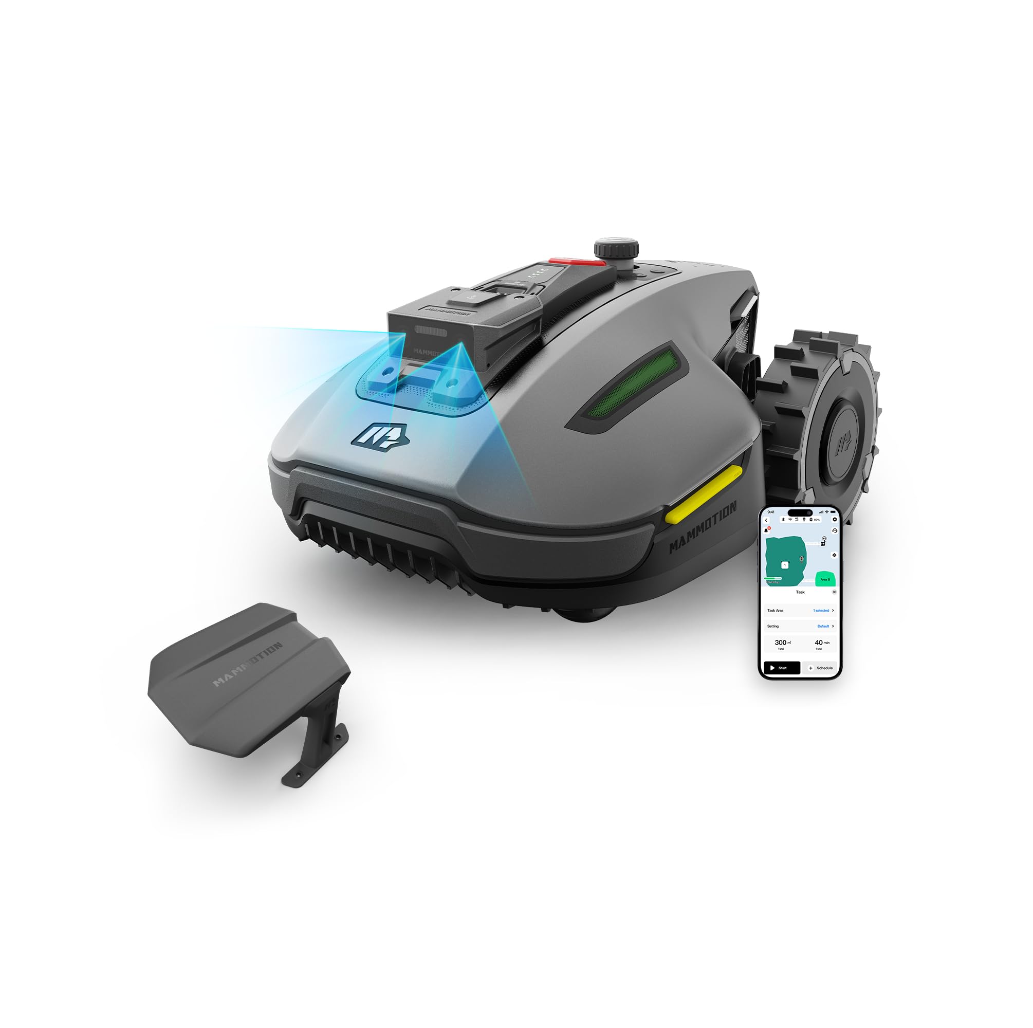 MAMMOTION YUKA Mini 500 Robotic Lawnmower, No Boundary Cable, 4G, Auto Mapping, 500m², 50% Incline