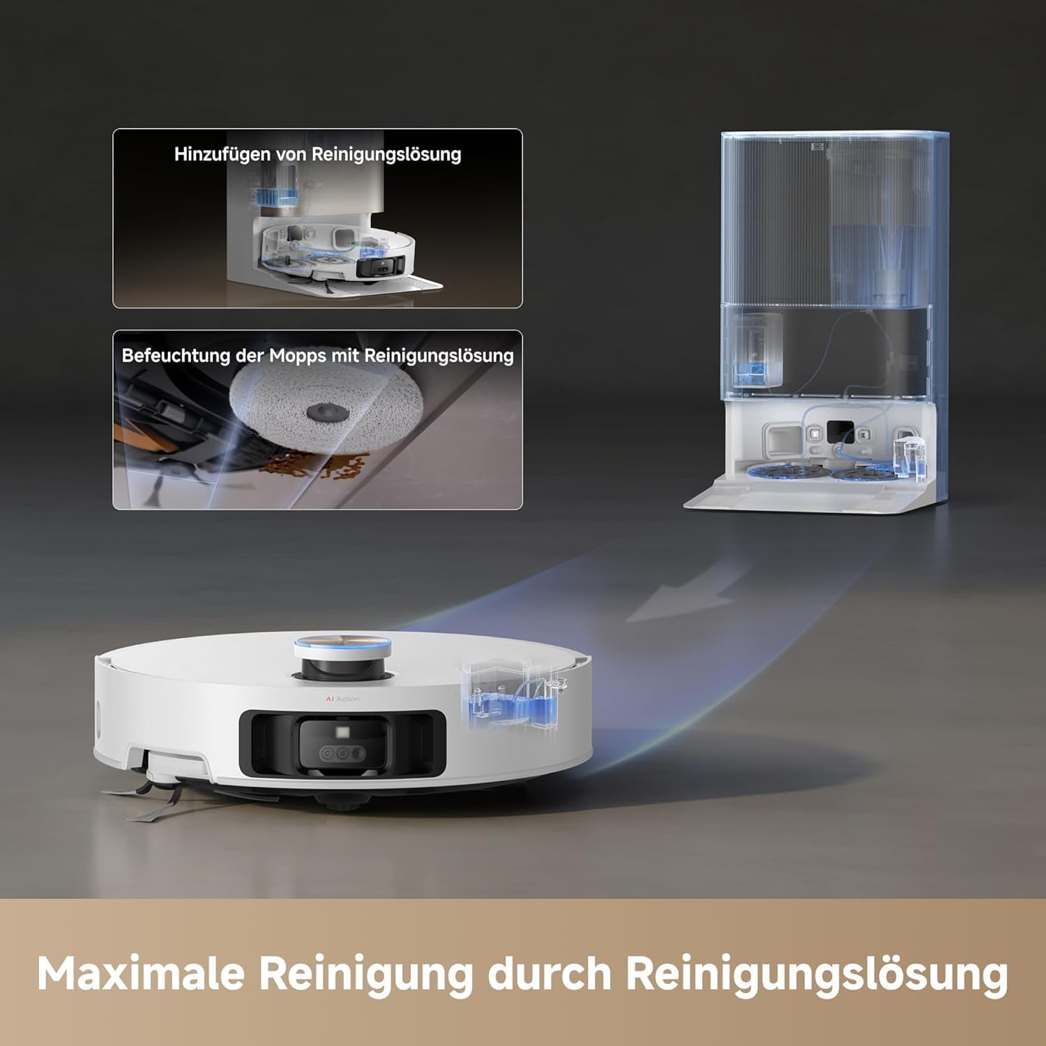 dreame X50 Ultra Complete Saugroboter: Intelligente Wischfunktion, 20.000 Pa, Hindernisüberwindung