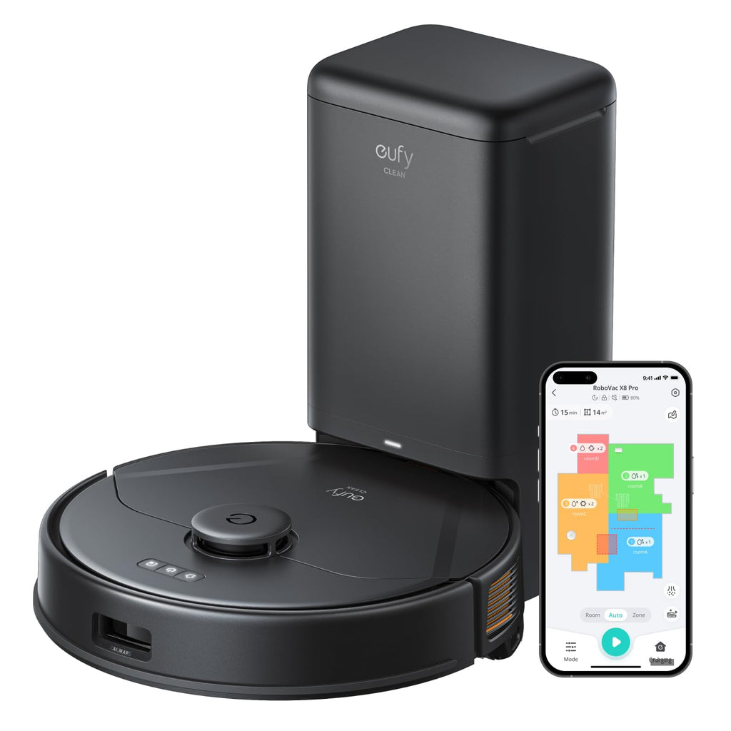 Eufy Omni C20, 7.000Pa, All-in-One-Station, Auto-Entleerung & -Reinigung, 8,5 cm, mit Wischfunktion