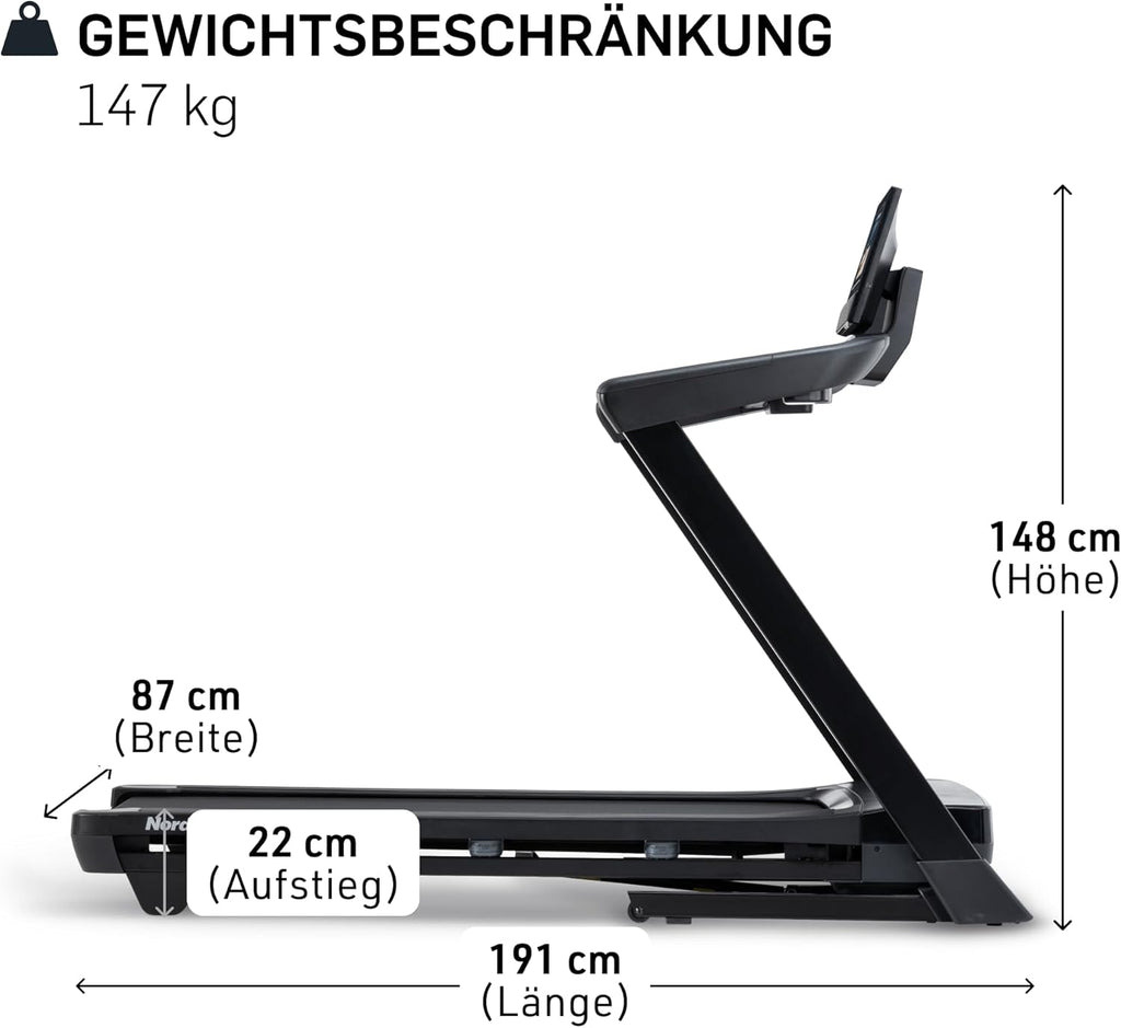 NordicTrack T-Serie: Laufband für Zuhause mit Steigung, Bluetooth & hoher Tragkraft