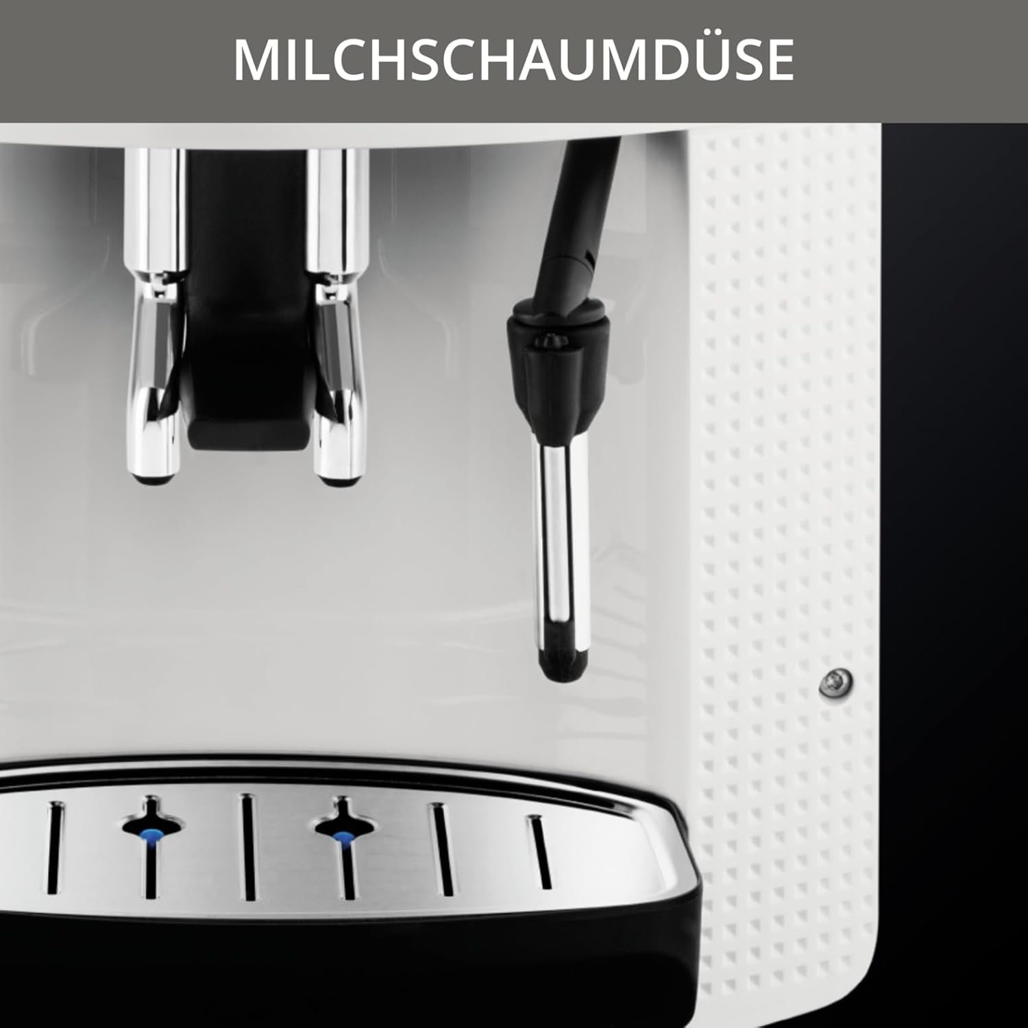 Krups Arabica Picto Kaffeevollautomat: Milchdüse, 2-Tassen, Drehregler, einfache Reinigung, TÜV-zertifiziert, Weiß