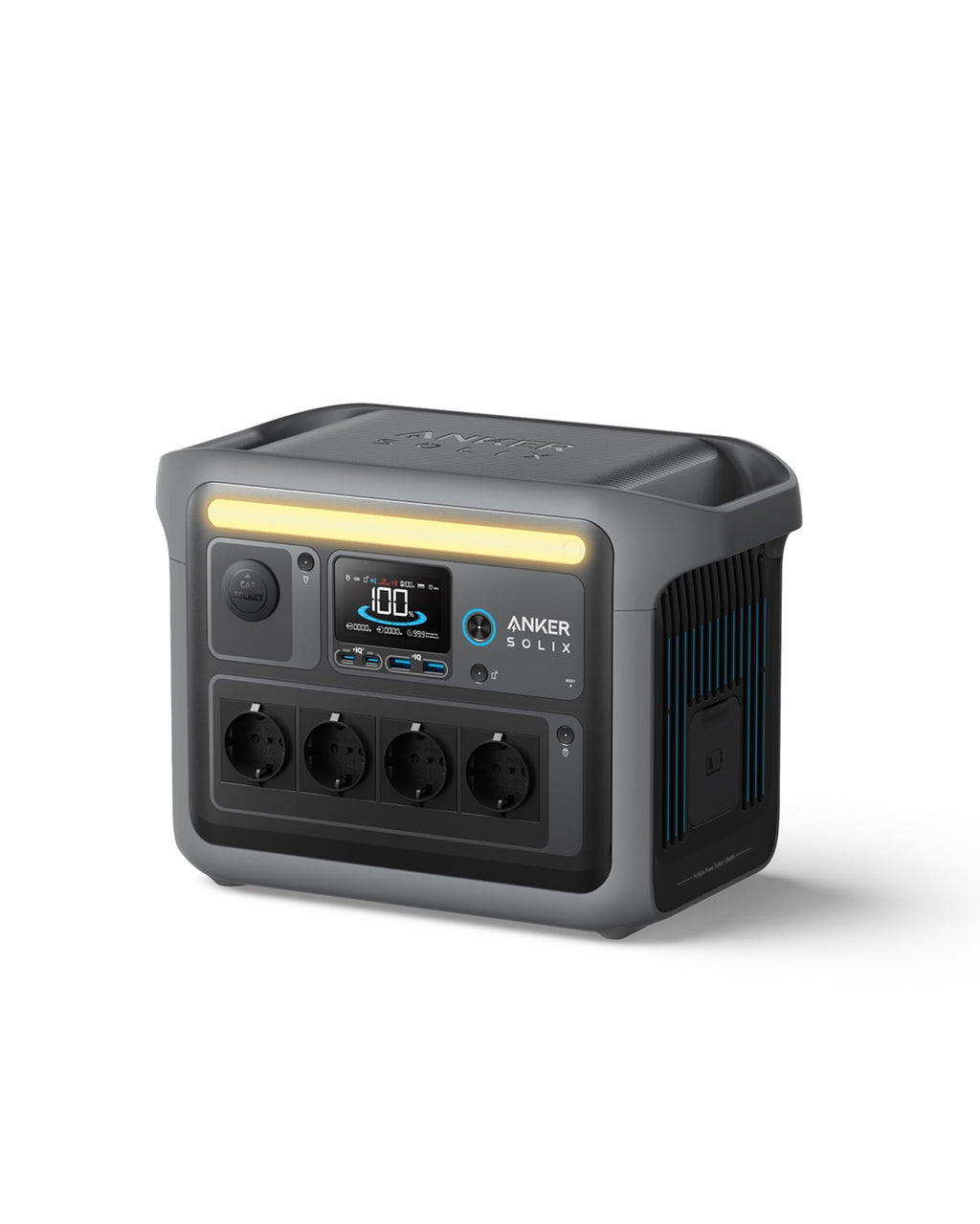 Anker SOLIX C1000 Powerstation 1056Wh, 1800W, mit Tasche & 4 AC-Steckdosen