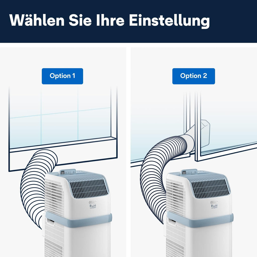 De'Longhi Pinguino Kompakt Mobiles Klimagerät 8.300 BTU/h Entfeuchtung Timer A