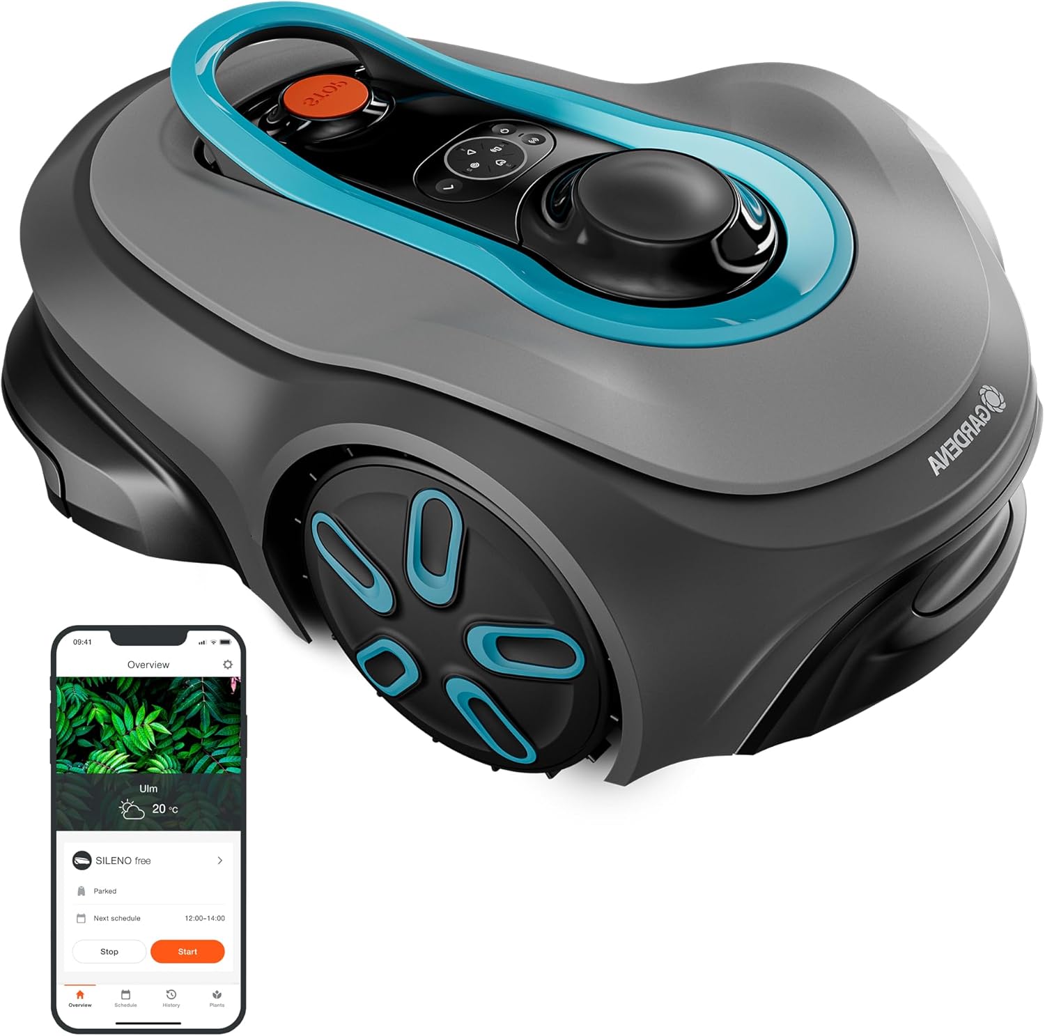 Gardena SILENO Free 1100 m² kabelloser Mähroboter, App & LONA