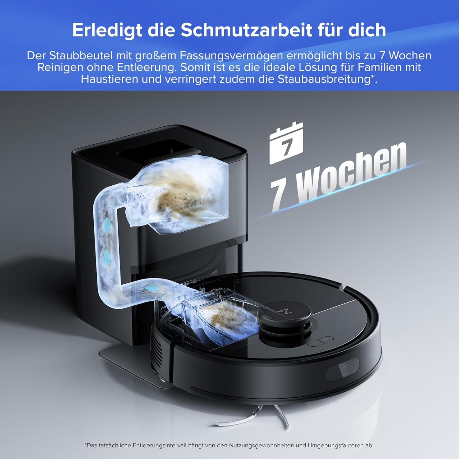 roborock Q7 L5+ Saugroboter Wischfunktion, Auto-Entleerung, 8000 Pa, LiDAR-Navigation