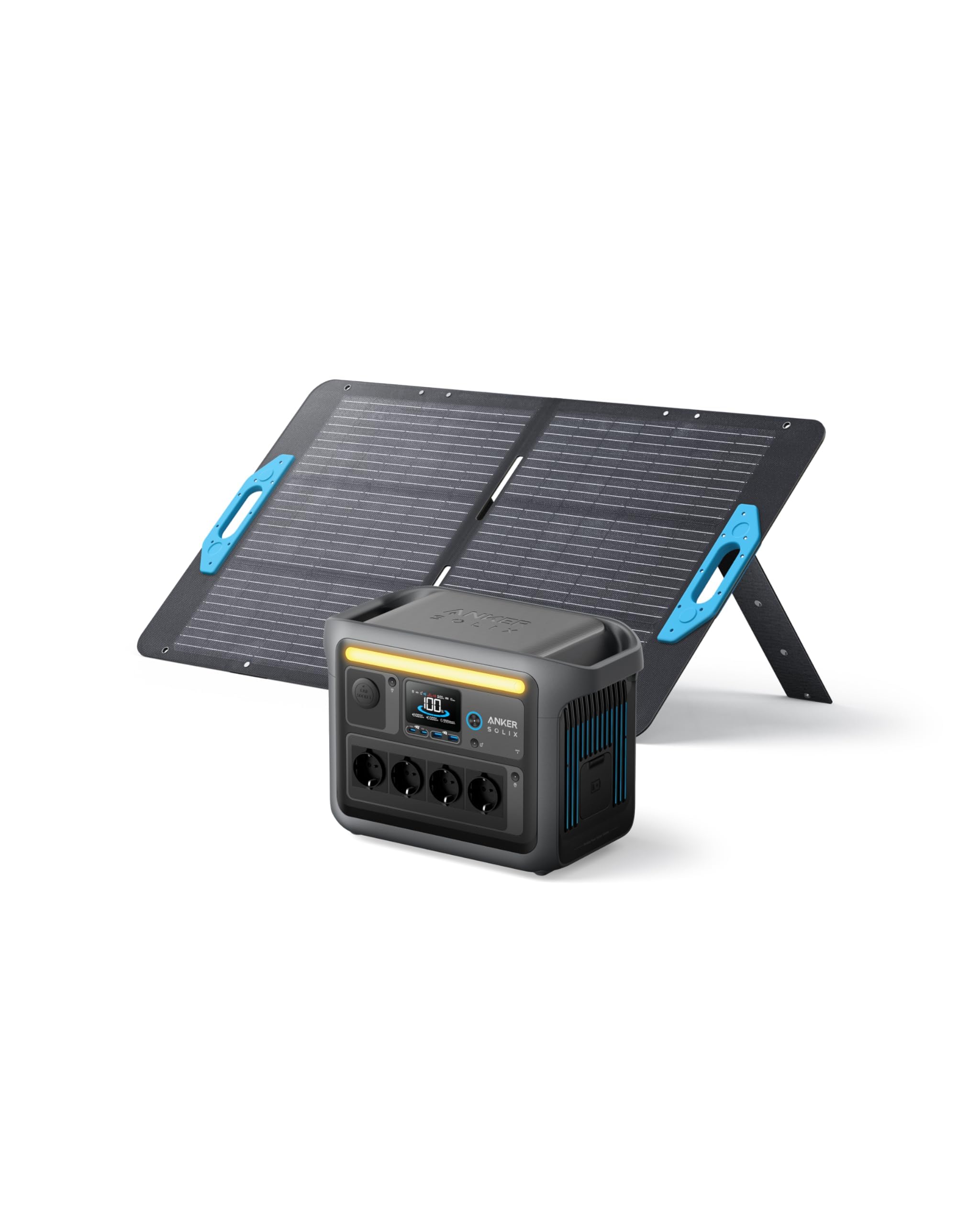 Anker SOLIX C1000 Powerstation 1056Wh, 1800W, mit Tasche & 4 AC-Steckdosen