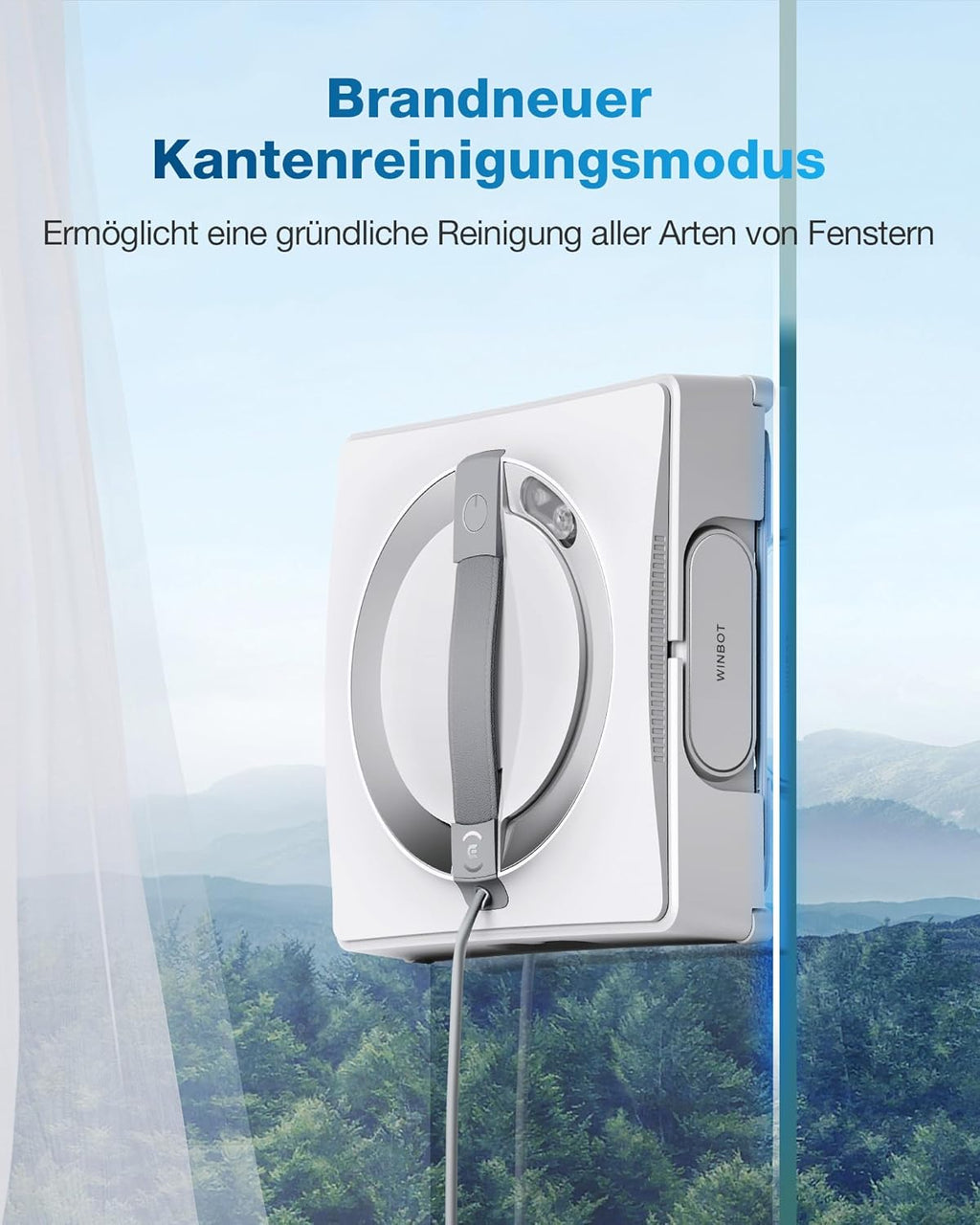ECOVACS WINBOT W2 Intelligenter Fensterputzroboter mit Dreifachdüsen & 10-Stufen-Schutz