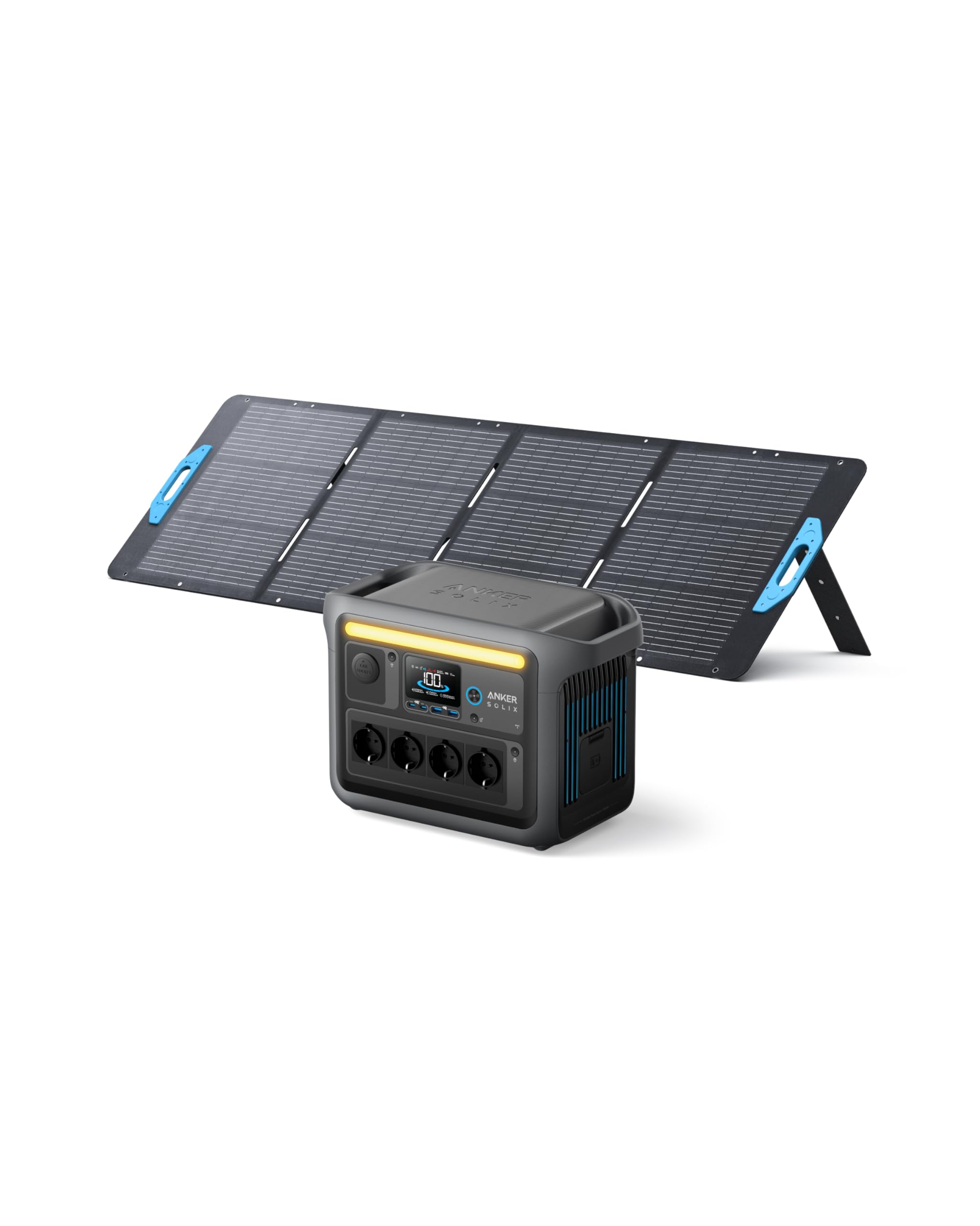 Anker SOLIX C1000 Powerstation 1056Wh, 1800W, mit Tasche & 4 AC-Steckdosen