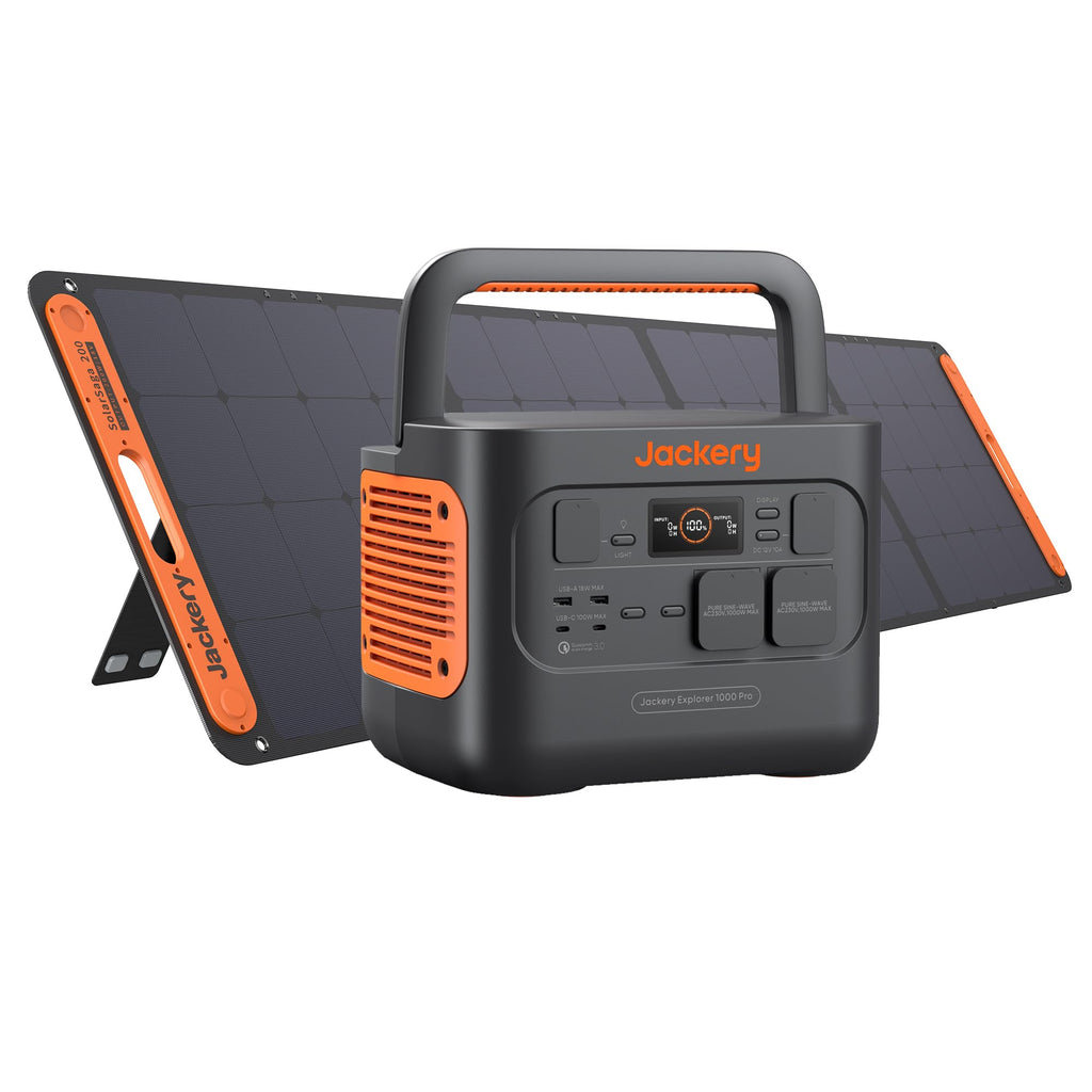 Jackery 1000 V2 Powerstation 1070Wh, 1500W, mit 200W Solarpanel & Schnellladung