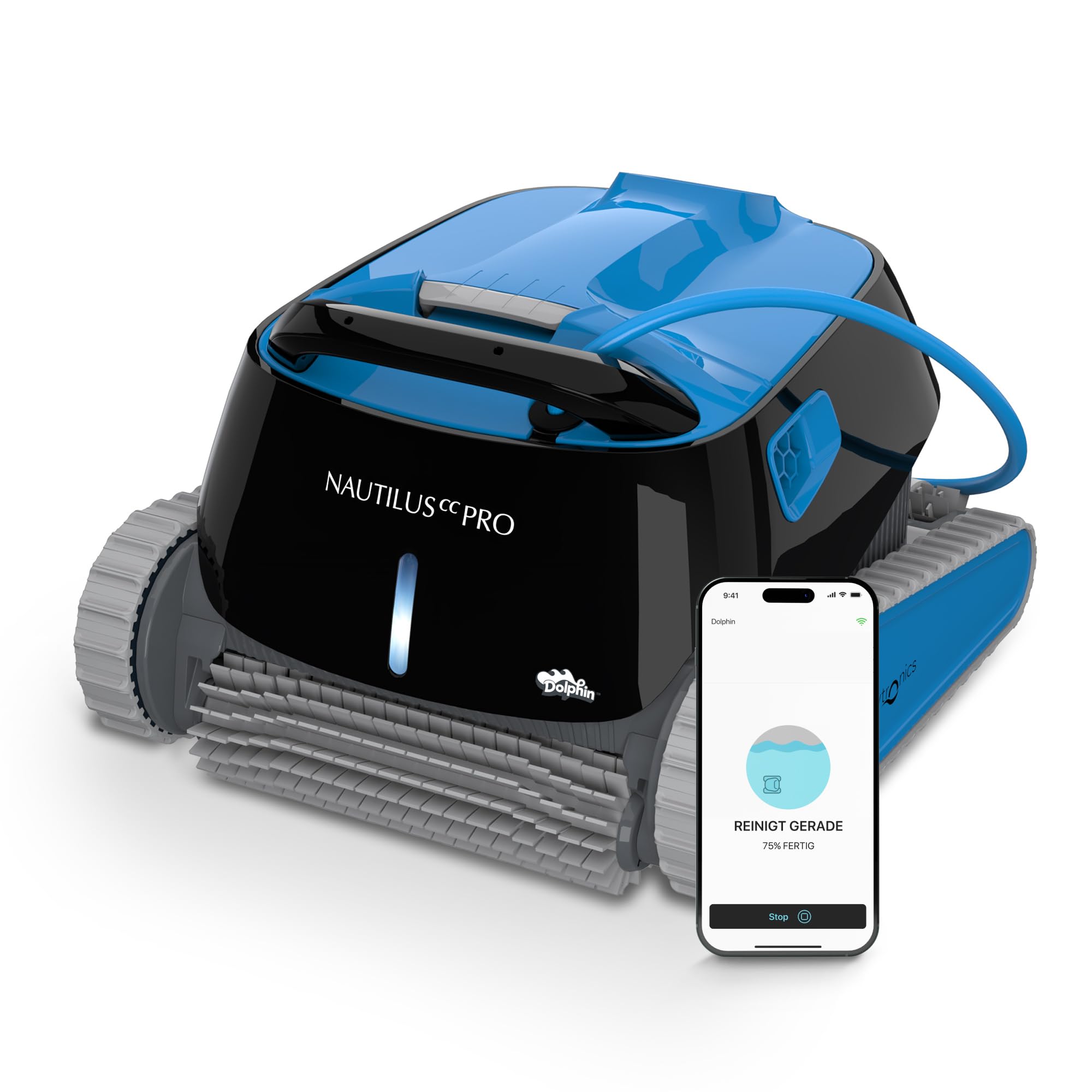 Dolphin Nautilus CC Poolroboter mit Kabel, Boden- und Wandreinigung, energiesparend, für Einbaupools bis 10 m