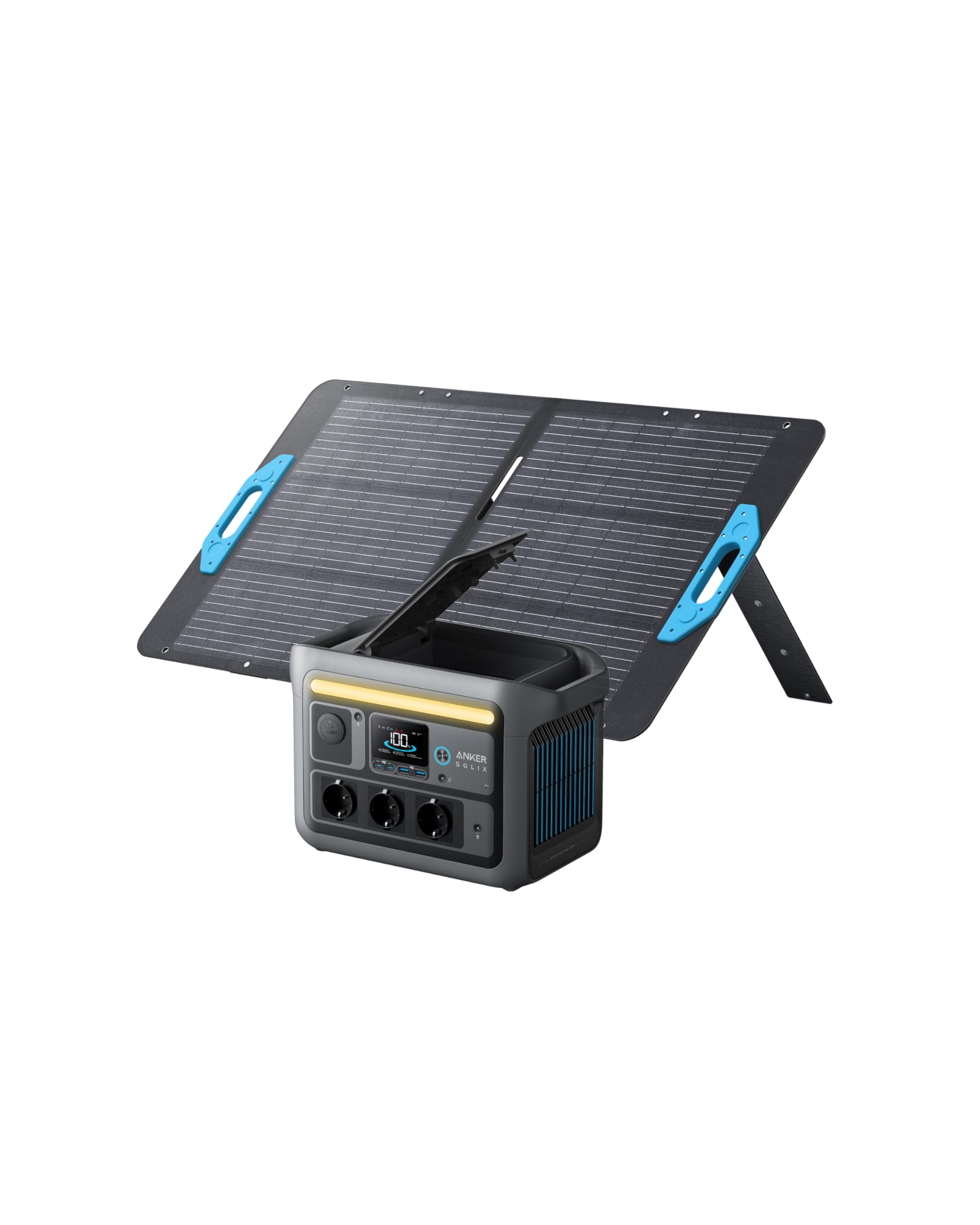 Anker SOLIX C800 Plus Powerstation 768Wh, 1200W (1600W Peak), mit 100W Solarpanel