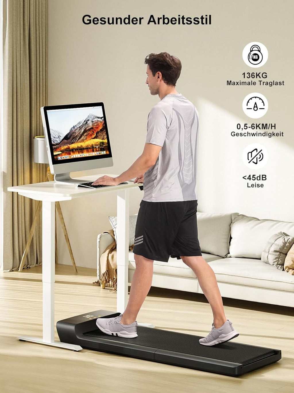 Kingsmith Klappbares Laufband: Für Büro & Zuhause mit LED‑Display & App