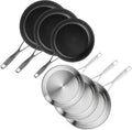 SILBERTHAL Profi Edelstahlpfannen Set 6-teilig 28cm – Induktion, Antihaft & Pur
