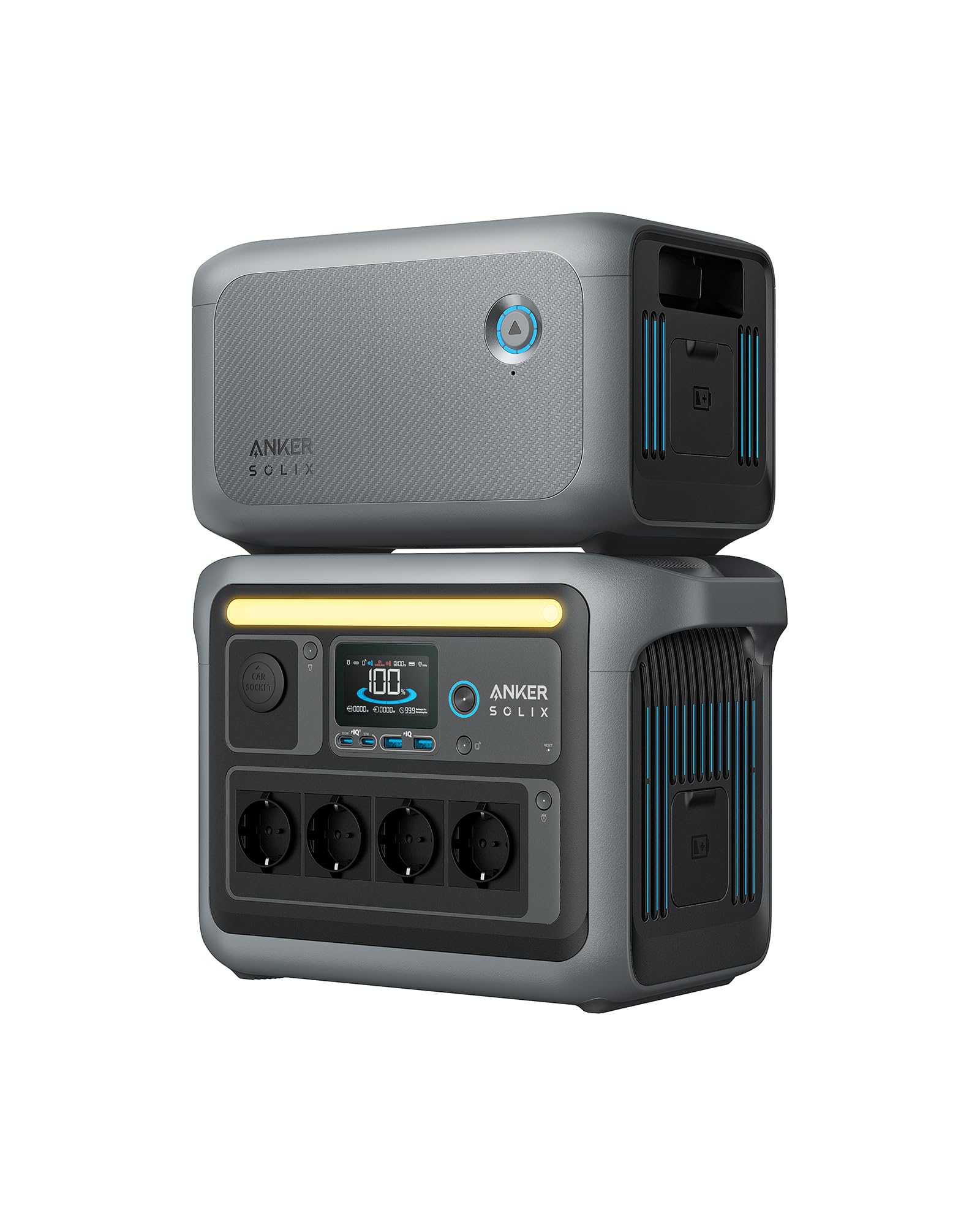 Anker SOLIX C1000 Powerstation 1056Wh, 1800W, mit Tasche & 4 AC-Steckdosen