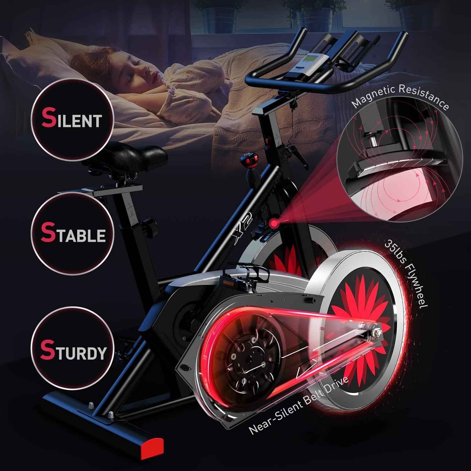 JOROTO X2 Pro: Heimtrainer mit Magnetwiderstand & LCD-Monitor