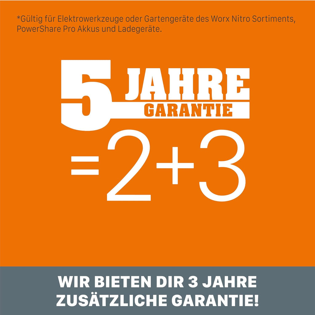 WORX WG749E Akku-Rasenmäher 40V, 46 cm, Radantrieb & Akku-Set