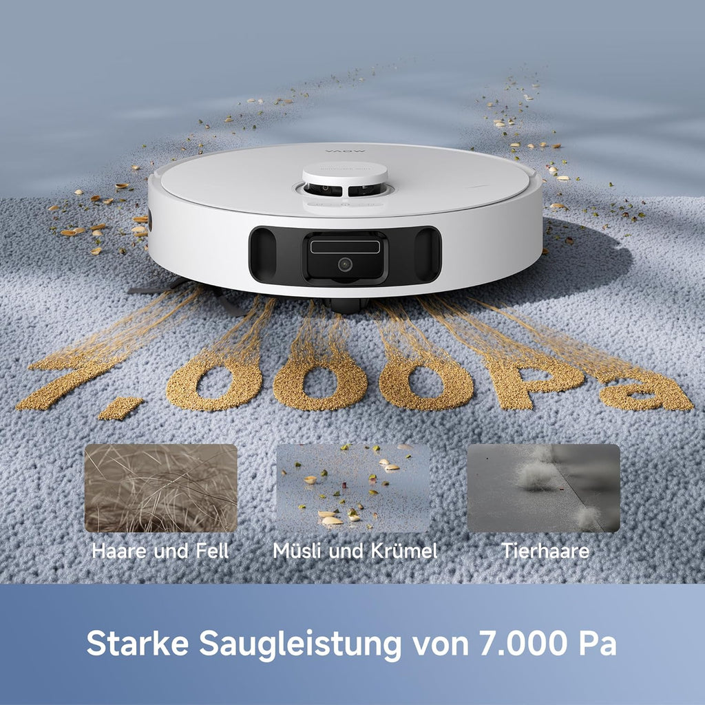 Mova E30 Ultra, 7.000Pa, Selbstreinigung, 10,5 mm Hebemopp, Teppicherkennung