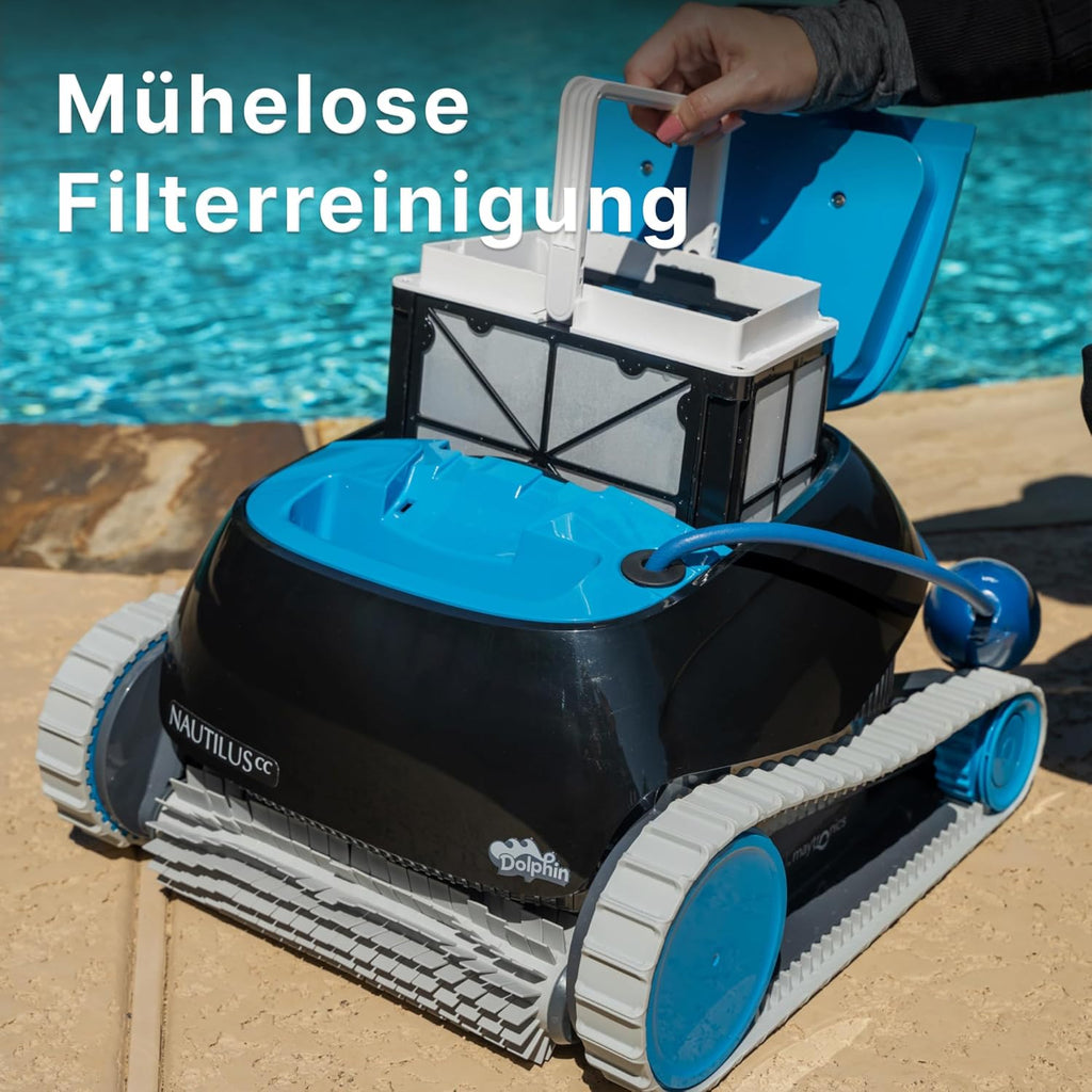 Dolphin Nautilus CC Poolroboter mit Kabel, Boden- und Wandreinigung, energiesparend, für Einbaupools bis 10 m