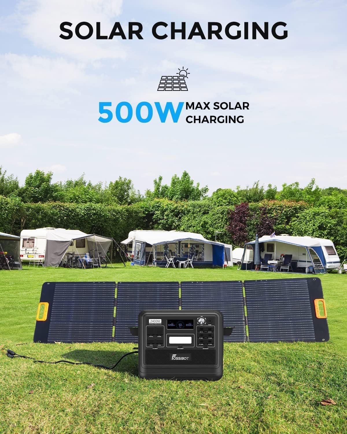 FOSSiBOT F2400 Solar Generator 2048Wh, 2400W (4800W Peak), 3 AC Ausgänge