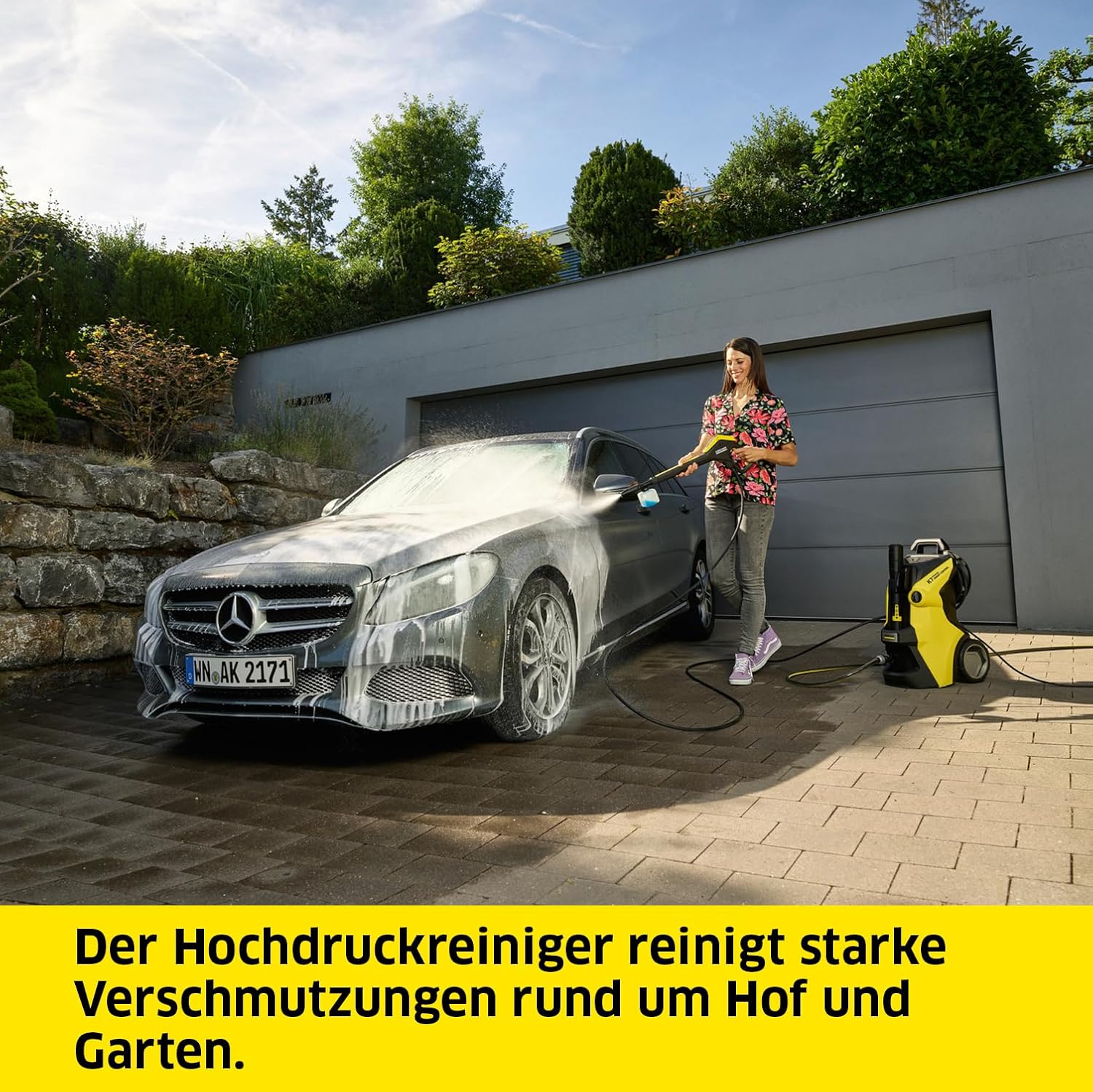 Kärcher K 7 Premium Smart Control Home, Bluetooth, Schlauchtrommel & Flächenreiniger