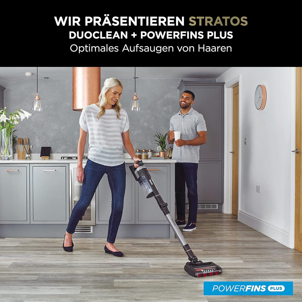 Shark IZ420EUT Kabelloser Stielstaubsauger: Smart, Leistungsstark, Anti Hair Wrap, Lange Laufzeit