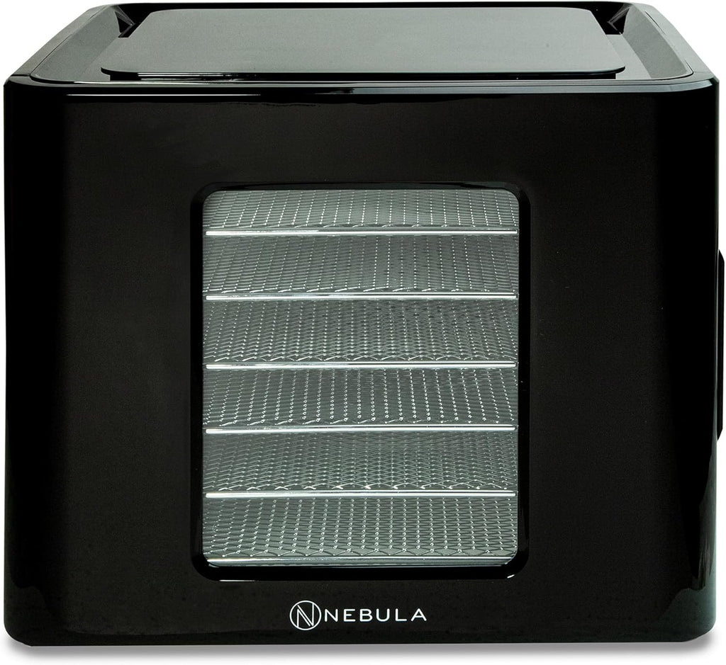 Nebula Lebensmittel Dörrgerät Mit 6 Edelstahlschalen | LED-Touch-Control-Design, Einstellbare Digitale Temperatur 35-70 °C & 48-Stunden-Timer | 400W | Dörrgerät Für Obst, Gemüse, Fleisch Und Mehr