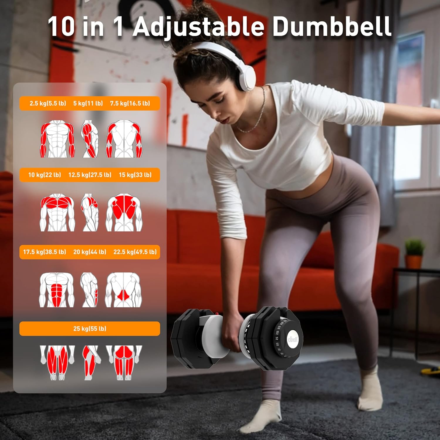 ATIVAFIT Verstellbare Kurzhantel: Für Damen & Herren, ideal fürs Heimtraining