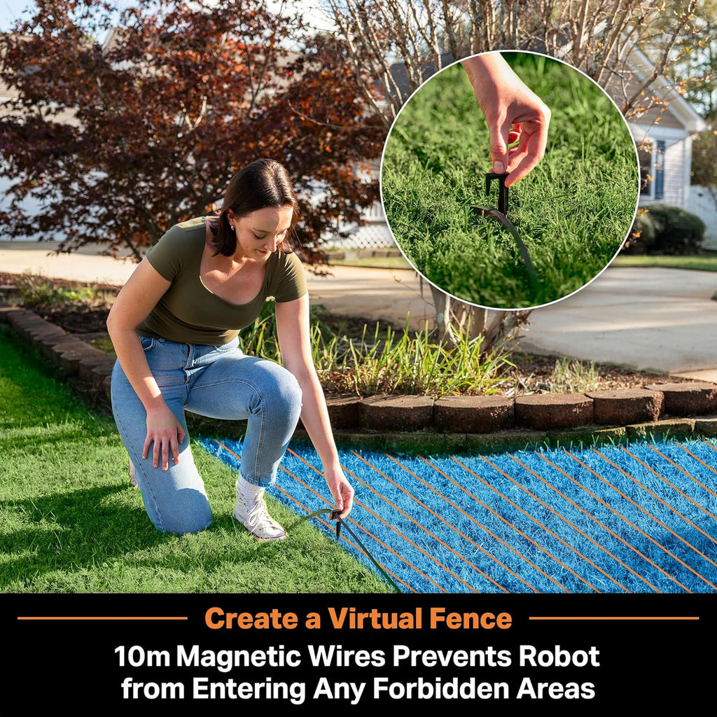 LawnMaster VBRM18AMID4R Mähroboter 800 m², ohne Kabel, WiFi & App