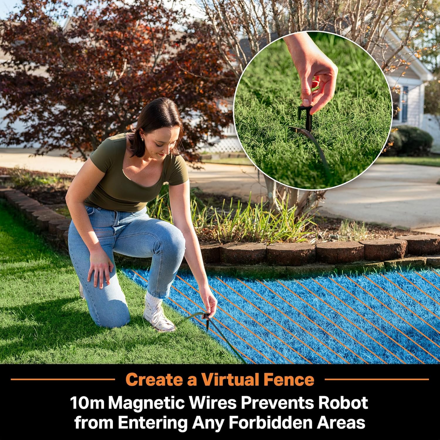 LawnMaster VBRM18AMID4R Mähroboter 800 m², ohne Kabel, WiFi & App